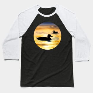 Mallard Sunset for Bird Lovers Baseball T-Shirt